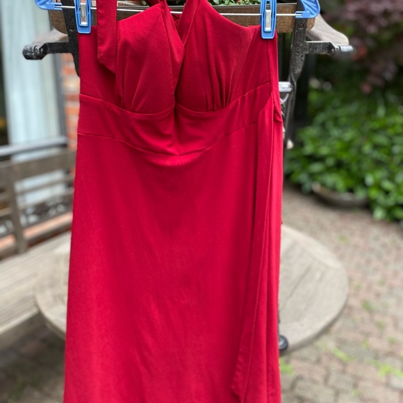 Red Dress with Bra Padding Size Large - Picture 6 of 8